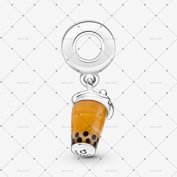 Pandora Murano Glass Bubble Tea Dangle Charm - Picture 3 of 5